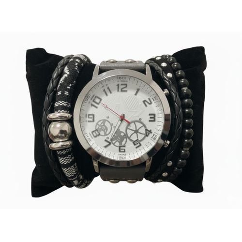 Coffret Homme Sport - Montre Engrenage & 4 Bracelets