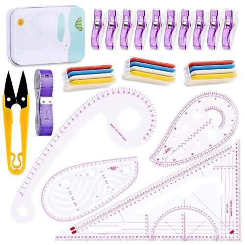 Règle de couture pour la conception de mode, ensemble d'outils de couture, parfait pour les modélistes, modèles de couture