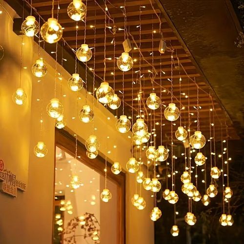 Guirlande lumineuse de 3,5 m à boules décoratives – Lumière chaude