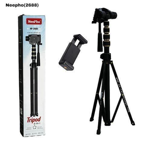 Trépied Camera Et Téléphone Portable 3Kg 2 En 1 - 2.10m Noir