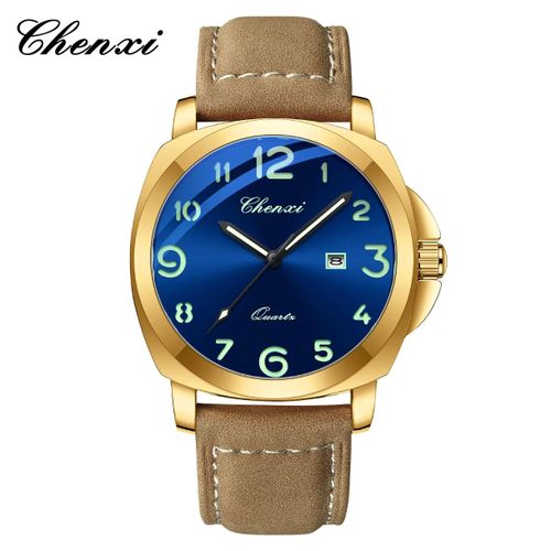 Montre Homme , montre De Luxe à Quartz En Cuir CX8254- Montre Analogique