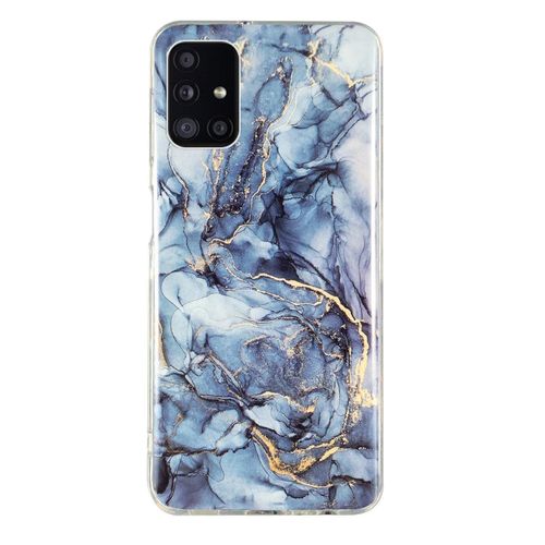 For Samsung Galaxy A71 IMD Marble Pattern TPU Phone Case(Grey)