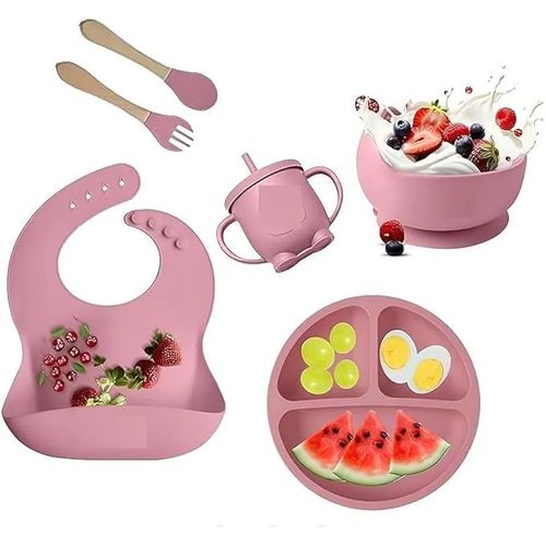 Kit de Repas en Silicone pour Bébé – 6 Pièces (Gamme Diversification Menée par l'Enfant)