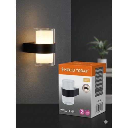 Pack de 3 Appliques Murales LED Design Hello Today – 9W (Blanc Chaud)