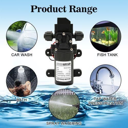 Pompe à eau - 130 PSI 6 L/min - Haute pression - Noire