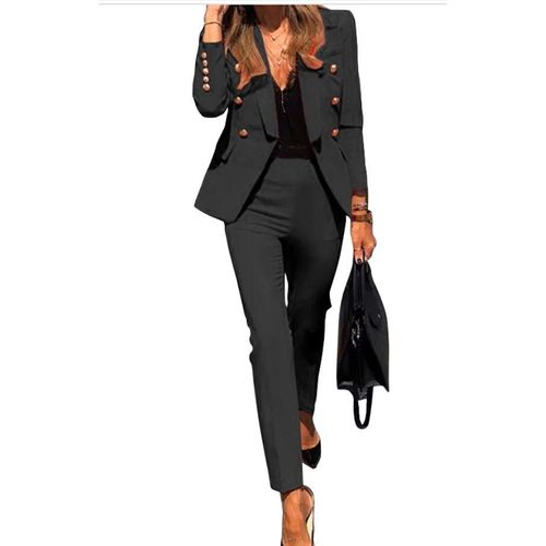 Ensemble Deux Pièces Pour Femme, Blazer Noir