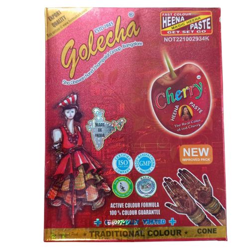 Golecha Cherry Red – Cônes de Henné Prêts à l’Emploi – Rouge Cerise