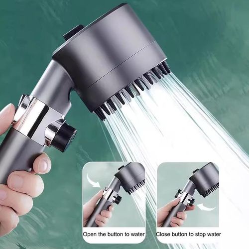pommeau de douche main haute pression 3 jets limine les impurets masse le cuir chevelu pour lutter contre la chute des cheveux et hydrater la peau sche avec flexible et support de douche