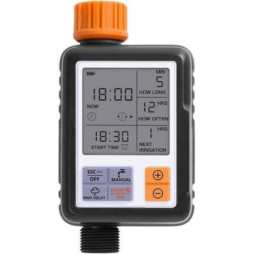 1 PCS jardin balcon automatique arroseur de fleurs, Multi fonctionnel jardin extérieur arroseur contrôleur système d’irrigation automatique Intelligent imperméable/retard de pluie, noir