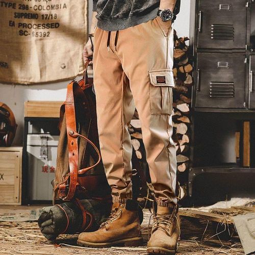 Pantalon de jogging décontracté pour homme – Coupe ample, style cargo, avec cordon de serrage