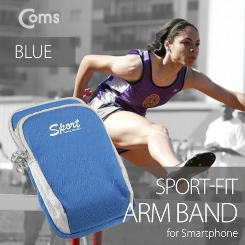 Brassard de sport étanche pour la course à pied, le jogging et la salle de sport, compatible avec les téléphones iPhone 6s et 6 Plus jusqu'à 5,7 pouces (Bleu)