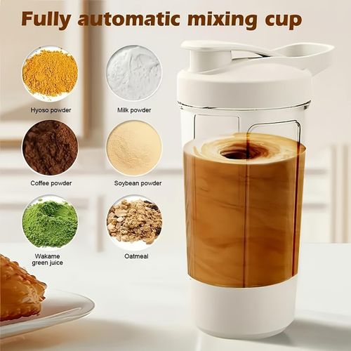 Mug électrique auto-mélangeur, mug mélangeur automatique rechargeable par USB avec couvercle étanche, mixeur portable de qualité alimentaire, convient pour le café, la poudre protéinée et les smoothies.