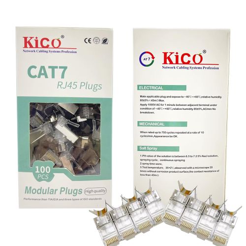 Connecteurs RJ45 CAT7 KICO 100 PIÈCES