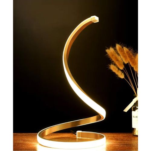 Lampe de Table LED Spirale - Design Moderne & Minimaliste - 3 Couleurs Graduables - Or