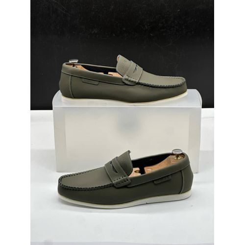 baladeuse homme en cuir-vert