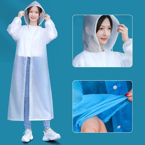 Imperméable Long Unisexe En EVA De 6 à 12 Ans, BLANC