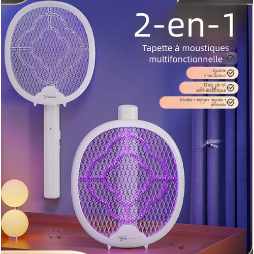 Tapette à Moustiques électrique, Lampe Anti-moustique Puissante, Tapette à Mouches Rechargeable
