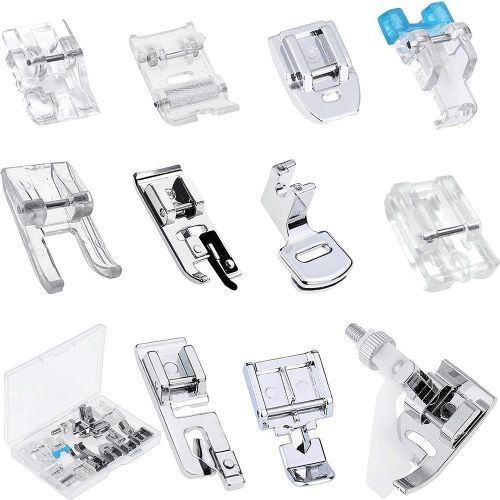 Ensemble de 11 accessoires de pied presseur pour machines à coudre multifonctions domestiques