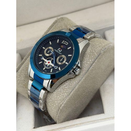 Montre Homme Classe et élégante - Argent/Bleu
