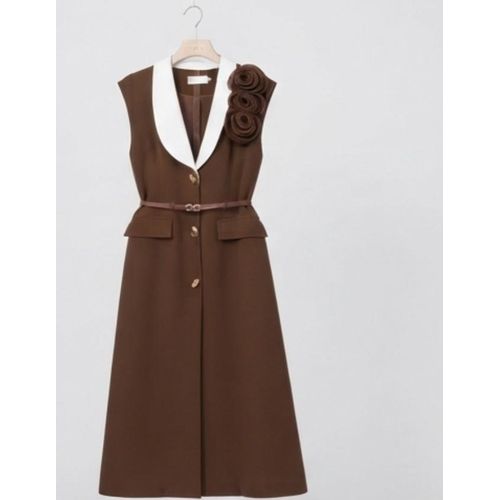 Robe Style Blazer Sans Manches Femme