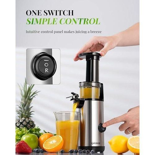 moteur de 130 W Juicer Machine Powerful facile à nettoyer, Compact, à haut rendement, tasse à jus de 600ml avec brosse incluse BH