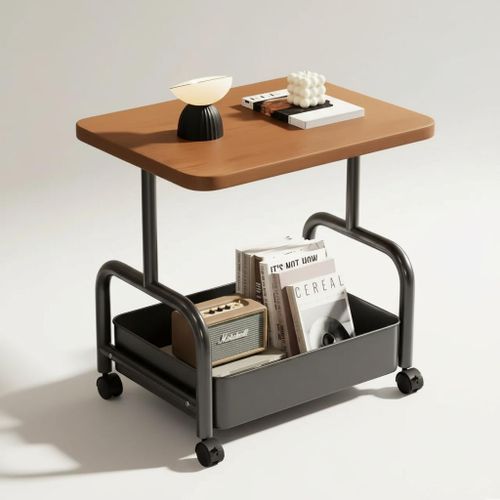 Étagère de rangement à roulettes pour la maison, table basse, idéale pour les petits espaces (40 × 30)