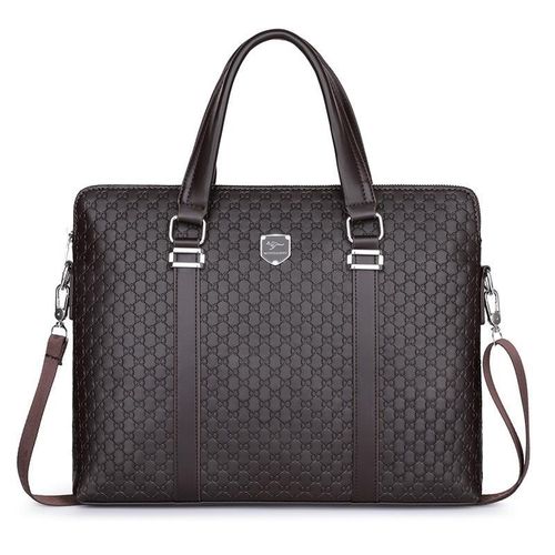 Malettes pour hommes, sacs d'ordinateur, sacs à bandoulière décontractés, sacs à main - Marron