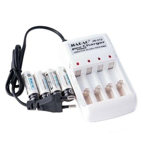 Puissant Alimentation Chargeur + 4 Piles Rechargeables