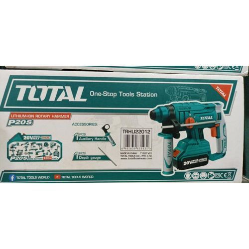 Perceuse à Percussion Sans Fil TOTAL 20V -120+TOOLS- Bleu