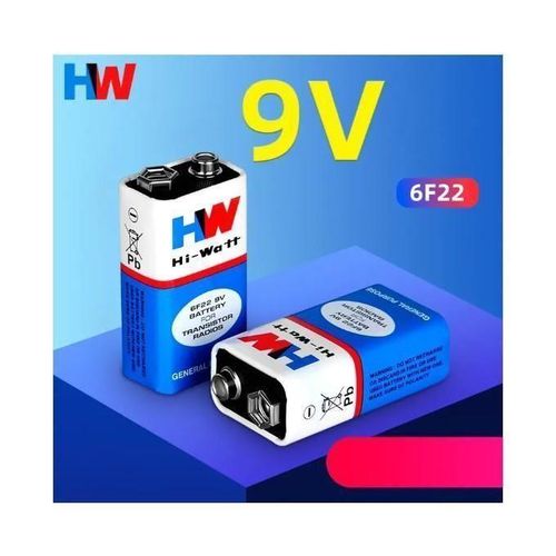 super Lot De 10 Batteries Ou Piles De 9v HI-Watt Pour Microphone Baladeur très puissant
