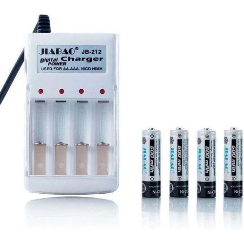 Puissant Alimentation Chargeur + 4 Piles Rechargeables