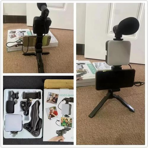 Kit de Vidéo Vlogging Professionnel AY-49 – Trépied, Lumière LED et Micro – Idéal TikTok, YouTube et Live Streaming