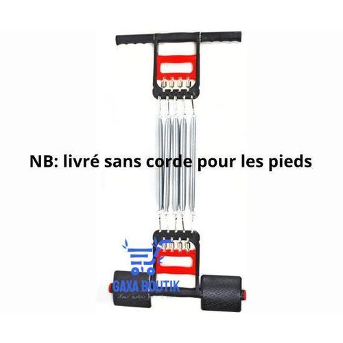 Extenseur de poitrine à ressort, poignées de traction et barre de traction.