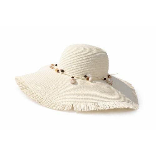 Chapeau de Plage en Paille Décor Coquillages – Protection Solaire Élégante et Légère