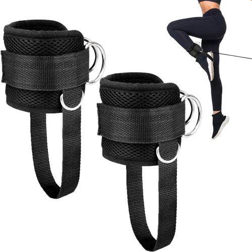 Sangle Cheville Musculation Poulie, 2 Pièces Sangle Musculation et de Fitness sur Le Câble Machines