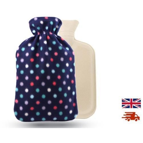 Modele unique, Bouillotte housse ultra-douce, 2 litres anti-fuite, fantaisie bouillote avec poche, enfants et adultes soulage douleur, cou, dos, ventre, etc. relaxation musculaire, inflammation, douleurs menstruelles. Import France