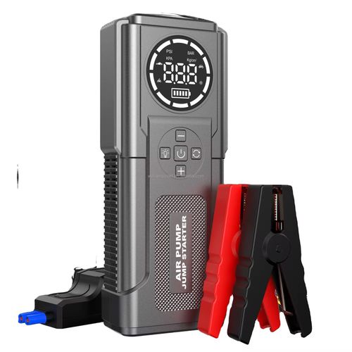 Démarreur de voiture d'urgence intégré avec batterie 12V et compresseur d'air 150 PSI