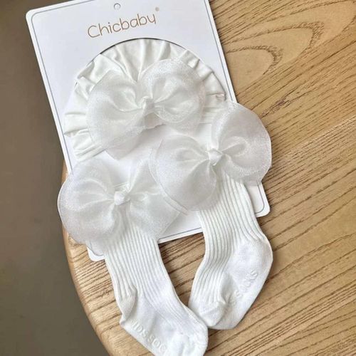 ACCESSOIRES BÉBÉ – BARETTE+CHAUSSETTE
