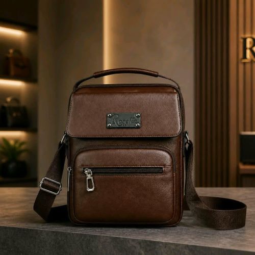 Sac Sacoche Bandoulière Marron pour Homme