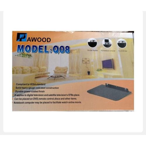 un support mural décodeur noir