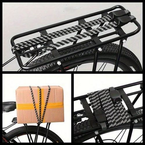 3 en 1 Sangle de Voiture Motocycle Corde Élastique pour Bagages Ceintures Crochets pour Vélo Bicyclette Valise Porteur Fixation Racks
