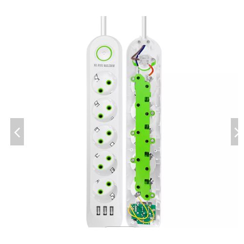 Rallonge Multiprise 4 Trous Power Socket -Blanc