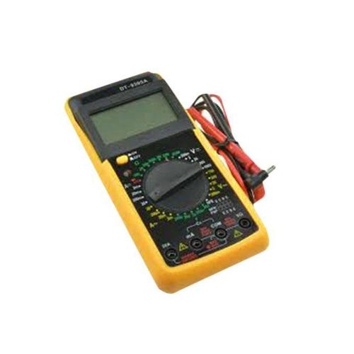 DT9205A Multimètre Numérique AC / DC Volt Amp Ohm Diode HFE Capacitance Tester - Noir/ Jaune