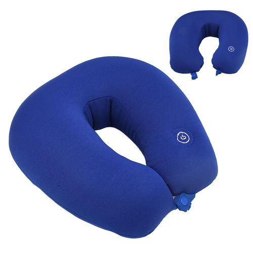 Coussin de Voyage Massage Vibrant, Oreiller Cervical Électrique en U