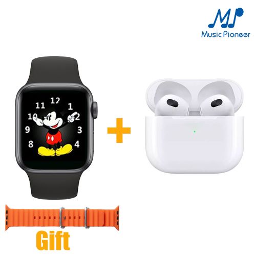 Kit Combiné 2-en-1 T500&Air4S Smartwatch+Casque Bluetooth