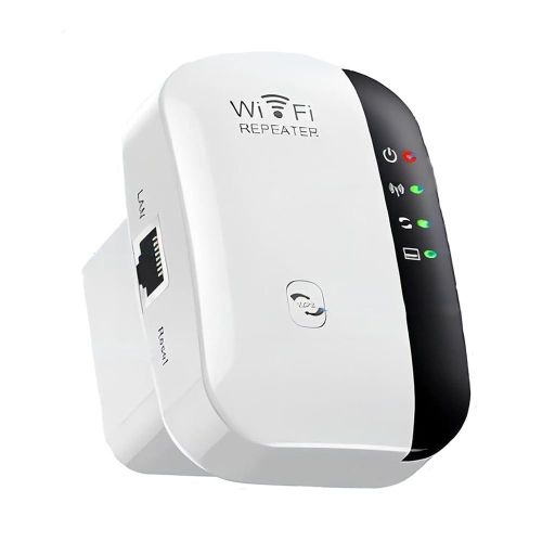 Répéteur WiFi, Amplificateur de signal WiFi, Réseau sans fil, Amplificateur longue portée avec port Ethernet, Installation en un clic, Compatible avec