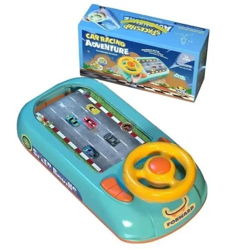 Jouet de volant interactif pour enfants avec simulation de conduite réaliste, jeu de course de voiture éducatif pour les cadeaux d'aventure pour enfants vert