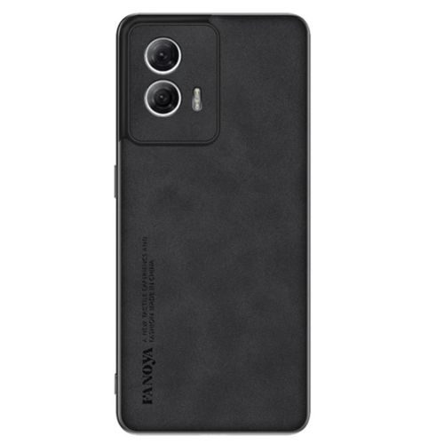 Coque MODÈLE LUXUEUX POUR MOTOROLA EDGE 50 Fusion / ( couleur noir ) - ÉLÉGANTE, LÉGÈRE ET ULTRA FINE AVEC FINITION DOS EN SIMILI-CUIR TRÈS RIGIDE ET ANTI-DÉRAPANTE