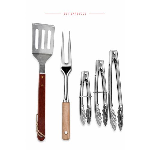 BarbecKit Complet d’Ustensiles de Cuisine & Grillade (5) - Barbecue Premium en acier inoxydable