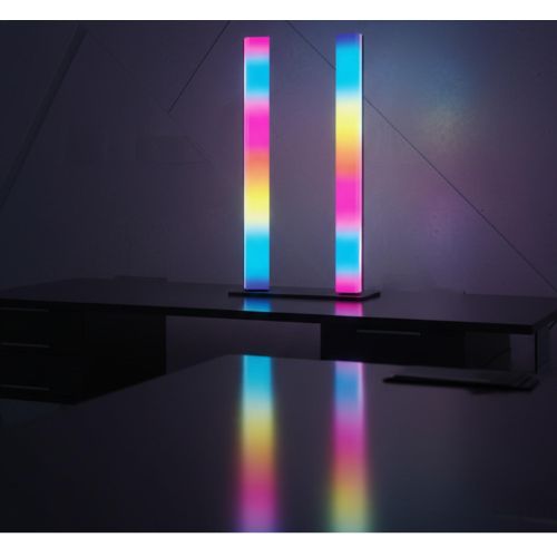 Lot de 2 Lampes de Table LED RVB Gaming 'Boy' R55392102 - Ambiance Immersive, Dimmable, USB - Éclairage Noir High-Tech pour PC Setup